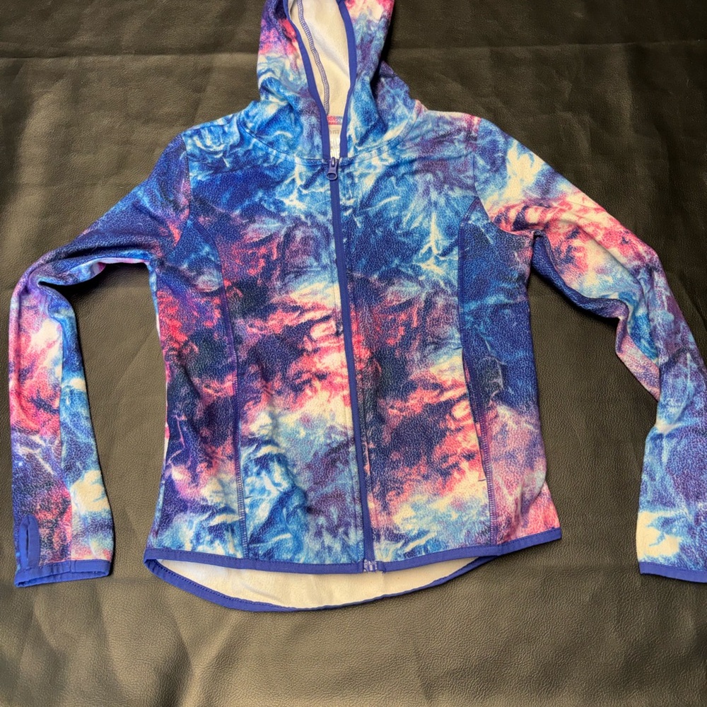Colorful Tie-Dye Zip-Up Hoodie
